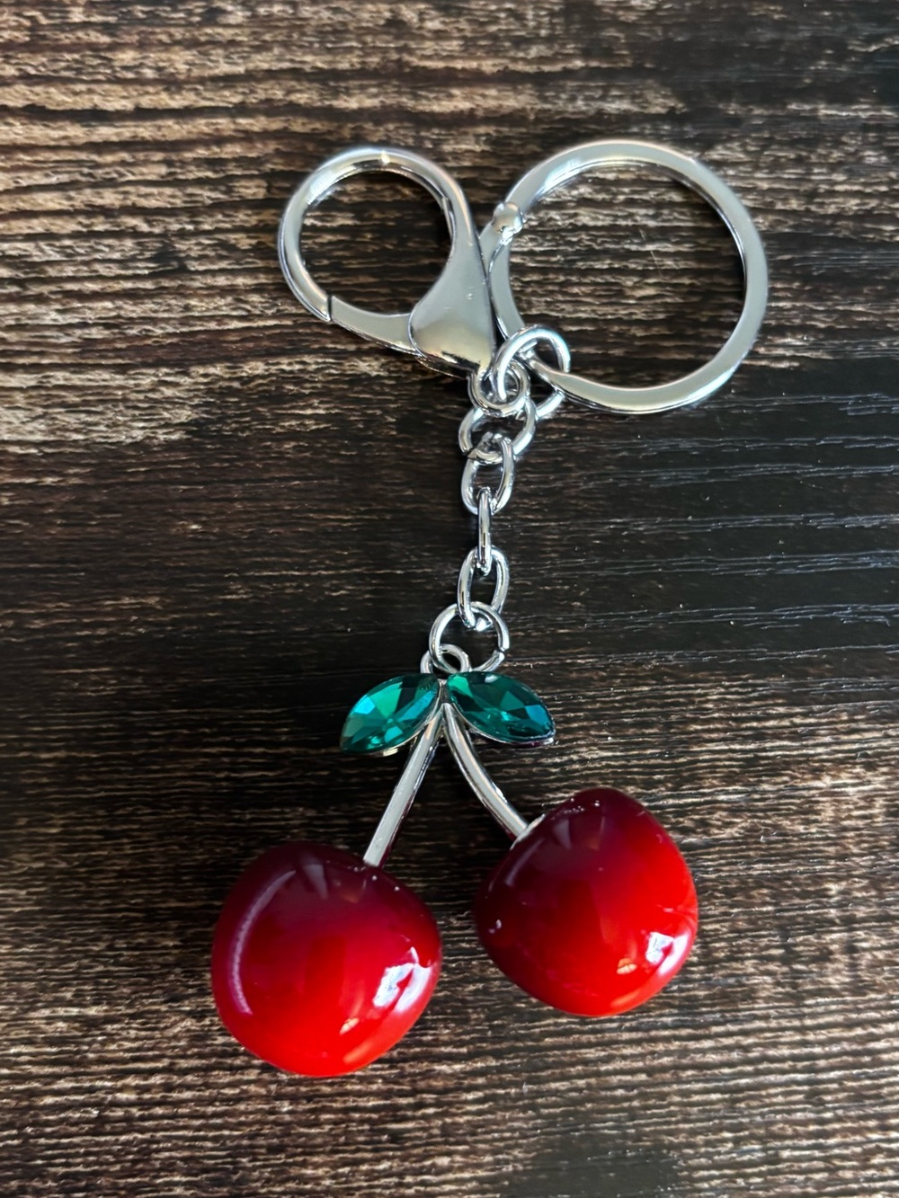 Cherry Pendant Keychain - Red‎ Cherry Keychain